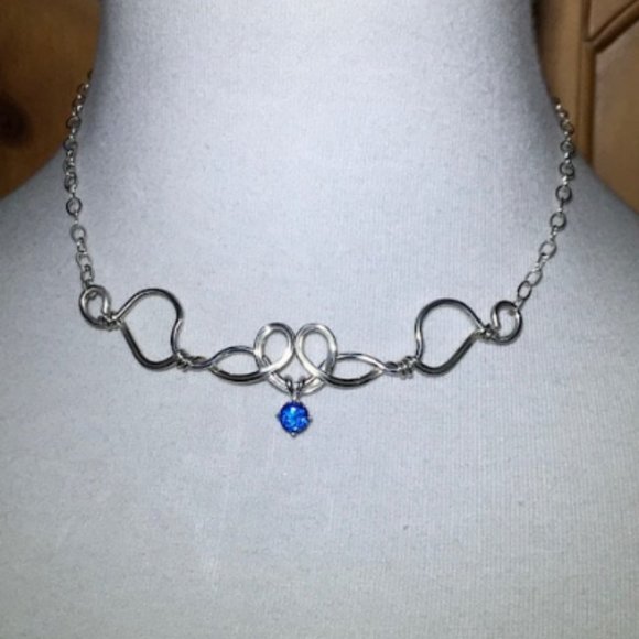 Ice Blue Topaz Sterling Silver Necklace- The Pixie Dust Necklace - Picture 3 of 6